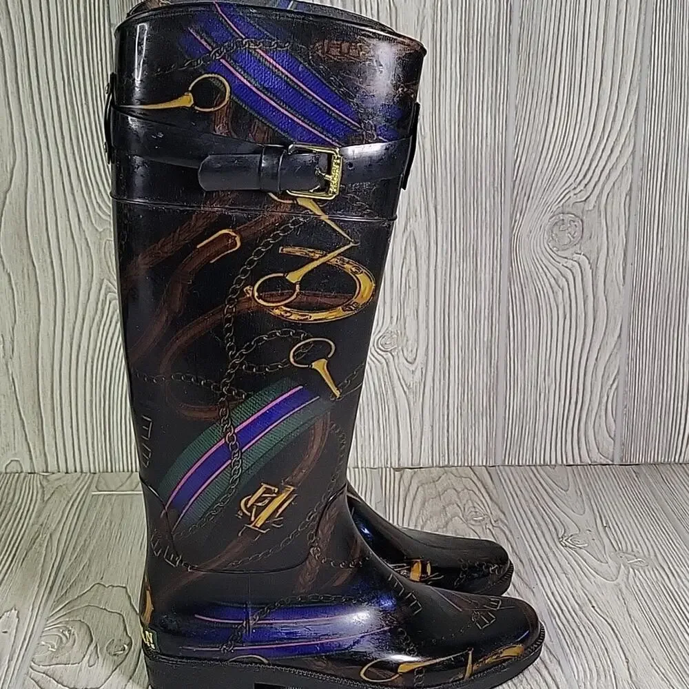 Lauren Ralph Lauren Rossalyn Rain Boots Womens Size 6